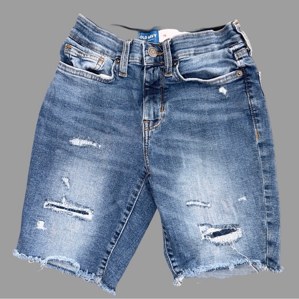 Old Navy Boys Denim Shorts | 3 Pairs | Size 10 Slim Fit | Like New - Picture 3 of 8